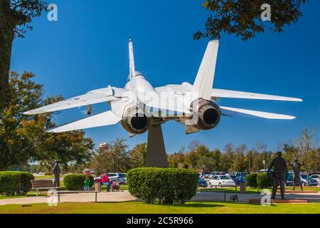 Grumman F-14A Tomcat im Naval Air Museum in Pensacola, Florida - Heimat der Blue Angels. Stockfoto