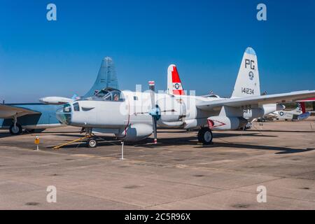 Lockheed SP-2H Neptune im Naval Air Museum in Pensacola, Florida - Heimat der Blue Angels. Stockfoto