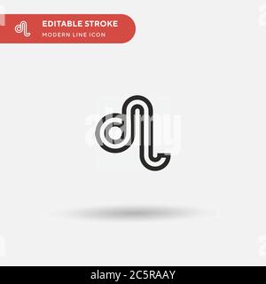 Leo einfaches Vektor-Symbol. Illustration Symbol Design Vorlage für Web mobile UI Element. Perfekte Farbe modernes Piktogramm auf bearbeitbaren Strich. Leo-Symbole für Ihr Geschäftsprojekt Stock Vektor