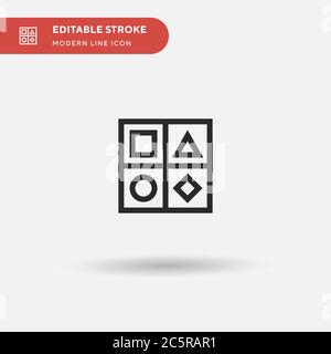 Formen einfaches Vektor-Symbol. Illustration Symbol Design Vorlage für Web mobile UI Element. Perfekte Farbe modernes Piktogramm auf bearbeitbaren Strich. Formt Symbole für Ihr Geschäftsprojekt Stock Vektor