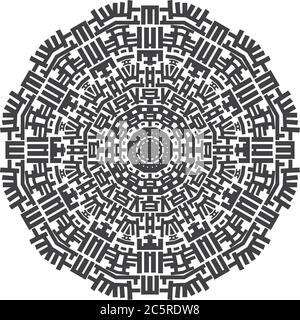 Ein Mandala ist eine geometrische Konfiguration von Symbolen. Stock Vektor