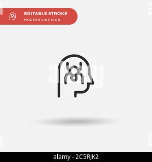 Phobie einfaches Vektorsymbol. Illustration Symbol Design Vorlage für Web mobile UI Element. Perfekte Farbe modernes Piktogramm auf bearbeitbaren Strich. Phobie-Symbole für Ihr Geschäftsprojekt Stock Vektor