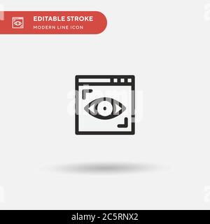 Einfaches Vektorsymbol für das Ansichtsfenster. Illustration Symbol Design Vorlage für Web mobile UI Element. Perfekte Farbe modernes Piktogramm auf bearbeitbaren Strich. Ansichtsfenster-Symbole für Ihr Geschäftsprojekt Stock Vektor