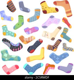 Socken-Symbole. Cartoon Satz von Socken Vektor-Icons für Web-Design Stock Vektor