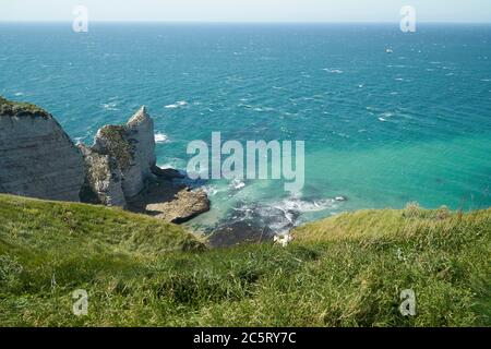 Felsformation bei Etretat Stockfoto