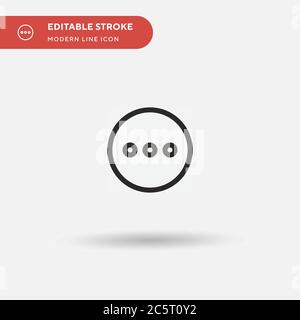 Einfacheres Vektorsymbol. Illustration Symbol Design Vorlage für Web mobile UI Element. Perfekte Farbe modernes Piktogramm auf bearbeitbaren Strich. Weitere Symbole für Ihr Geschäftsprojekt Stock Vektor