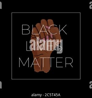 Schwarze Leben sind wichtig. Afroamerikanische Armbewegung Stock Vektor