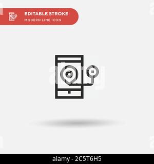 Navigation einfaches Vektorsymbol. Illustration Symbol Design Vorlage für Web mobile UI Element. Perfekte Farbe modernes Piktogramm auf bearbeitbaren Strich. Navigationssymbole für Ihr Geschäftsprojekt Stock Vektor