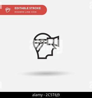 AR-Brille einfaches Vektorsymbol. Illustration Symbol Design Vorlage für Web mobile UI Element. Perfekte Farbe modernes Piktogramm auf bearbeitbaren Strich. AR-Brillen-Symbole für Ihr Geschäftsprojekt Stock Vektor
