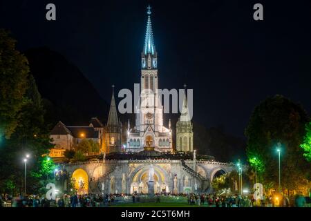 Heiligtum unserer Lieben Frau von Lourdes, Frankreich, Europa Stockfoto