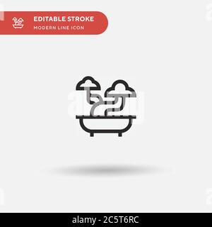 Bonsai einfaches Vektor-Symbol. Illustration Symbol Design Vorlage für Web mobile UI Element. Perfekte Farbe modernes Piktogramm auf bearbeitbaren Strich. Bonsai-Icons für Ihr Business-Projekt Stock Vektor