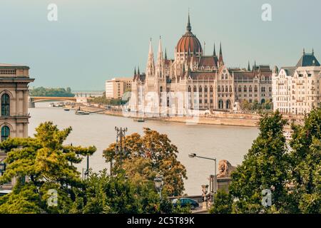 Das Gebäude des Parlaments in Budapest, Ungarn Stockfoto