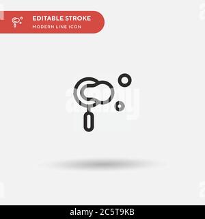 Seifenblasen einfaches Vektor-Symbol. Illustration Symbol Design Vorlage für Web mobile UI Element. Perfekte Farbe modernes Piktogramm auf bearbeitbaren Strich. Seifenblasen Symbole für Ihr Business-Projekt Stock Vektor