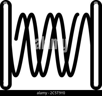 Soundproofing-Symbol, Outline-Stil Stock Vektor