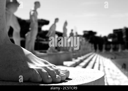 Stadio dei Marmi im Sonnenlicht des juni (Rom, Italien) Stockfoto