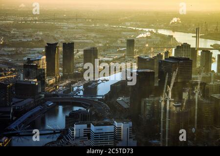 Luftaufnahme des Melbourne Metropolitan Area. Stockfoto