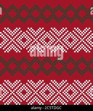 Weihnachten Messe Insel Muster Hintergrund für Mode-Textilien, Strickwaren und Grafiken Stock Vektor
