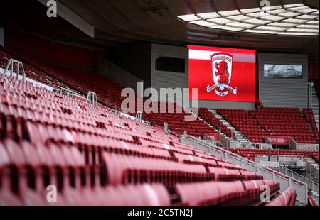 Allgemeine Ansicht vom Riverside Stadion vor dem Sky Bet Championship Spiel im Riverside Stadium, Middlesbrough. Stockfoto