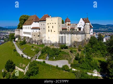 Schloss Lenzburg, Lenzburg, Kanton Aargau, Schweiz Stockfoto