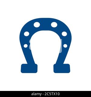 Horse Shoe Lucky Symbol auf weißem Hintergrund. Stock Vektor Illustration für Ihr Grafikdesign. Stock Vektor