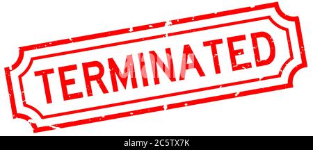 Grunge rot terminierte Wort Gummi Business Siegel Stempel auf weißem Hintergrund Stock Vektor