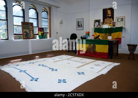 Zimmer seiner Emperial Majestät Haile Selasie i Jah Rastafari in Bath, England Stockfoto