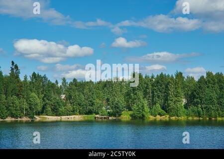 Kalevala, Verwaltungszentrum des Kalevalsky Bezirks in der Republik Karelien, Russland. Stockfoto