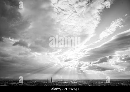 Croydon launischer Himmel Stockfoto