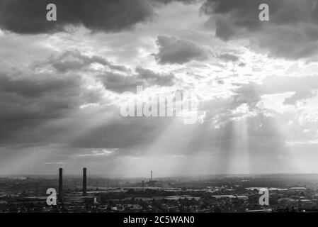 Croydon launischer Himmel Stockfoto