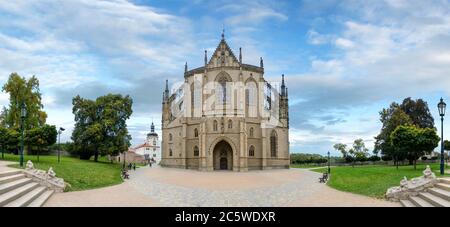 Kirche der Heiligen Barbara (Sv. Svata Barbora), eine römisch-katholische Kirche im gotischen Stil in Kutna Hora, Tschechien. UNESCO-Weltkulturerbe Stockfoto