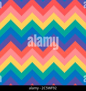 Farbe Regenbogen Nahtloses Muster. Vektorgrafik Stock Vektor