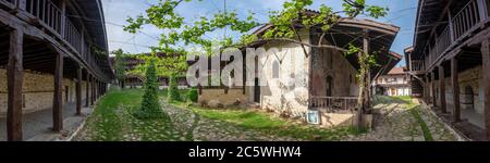 Das mittelalterliche orthodoxe Kloster Rozhen bei Melnik, Bulgarien. Geburt der Gottesmutter Kirche Stockfoto