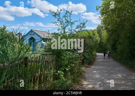 Das Islington Ecology Centre und Lane im Gillespie Park, Highbury, North London, Großbritannien Stockfoto