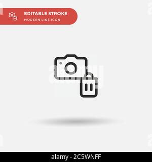 Einfaches Vektorsymbol für bin. Illustration Symbol Design Vorlage für Web mobile UI Element. Perfekte Farbe modernes Piktogramm auf bearbeitbaren Strich. Bin-Symbole für Stock Vektor