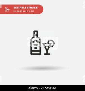 Limoncello einfaches Vektor-Symbol. Illustration Symbol Design Vorlage für Web mobile UI Element. Perfekte Farbe modernes Piktogramm auf bearbeitbaren Strich. Limon Stock Vektor