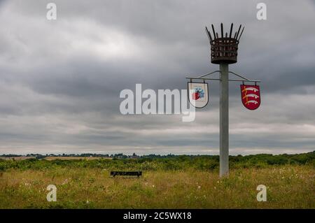 Essex Schild am Wat Tyler Country Park, Basildon, Essex, Großbritannien. Stockfoto