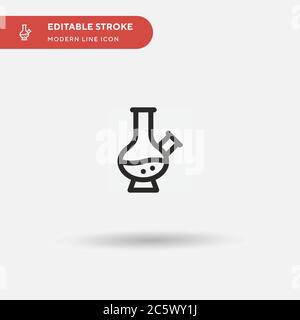 Bong einfaches Vektor-Symbol. Illustration Symbol Design Vorlage für Web mobile UI Element. Perfekte Farbe modernes Piktogramm auf bearbeitbaren Strich. Bong-Symbole Stock Vektor