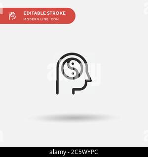 Meditation einfaches Vektor-Symbol. Illustration Symbol Design Vorlage für Web mobile UI Element. Perfekte Farbe modernes Piktogramm auf bearbeitbaren Strich. Meditationssymbole für Ihr Geschäftsprojekt Stock Vektor