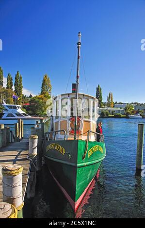 "Ernest Kemp" historische Dampfschiff, Boat Harbour Marina, Lake Taupo, Taupo, Region Waikato, Nordinsel, Neuseeland Stockfoto