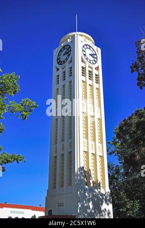 Art déco-Clock Tower, Hastings City Square, Hastings, Hawke's Bay, North Island, Neuseeland Stockfoto