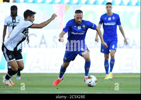 Parma, Italien. 5. Juli 2020. parma, Italien, 05. Juli 2020, Franck Ribery /ACF Fiorentina in Aktion während Parma gegen Fiorentina - italienische Serie A Fußballspiel - Credit: LM/Matteo Papini Credit: Matteo Papini/LPS/ZUMA Wire/Alamy Live News Stockfoto