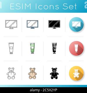 E-Commerce-Kategoriesymbole eingestellt Stock Vektor