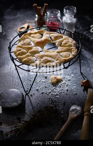 Shortbread-Cookies in Form eines Heart.Valentine 's Day.Sweet Dessert.Low Fat Snack.Delicious Food. Stockfoto