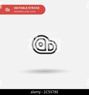 Einfaches Vektor-Symbol für Steak. Illustration Symbol Design Vorlage für Web mobile UI Element. Perfekte Farbe modernes Piktogramm auf bearbeitbaren Strich. Steak-Symbole für Ihr Geschäftsprojekt Stock Vektor