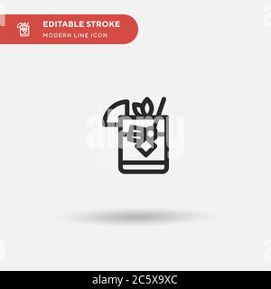 Mai Tai einfaches Vektor-Symbol. Illustration Symbol Design Vorlage für Web mobile UI Element. Perfekte Farbe modernes Piktogramm auf bearbeitbaren Strich. Mai Tai Icons für Ihr Business-Projekt Stock Vektor