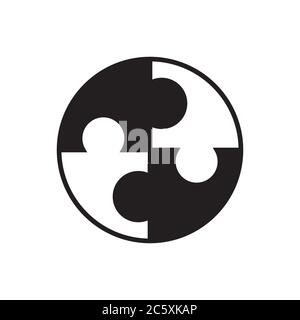 Kreis Puzzle nein Rassismus Symbol Design Vektor Illustration Stock Vektor