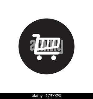 Warenkorb Symbol Kreis Design Vektor Stock Vektor