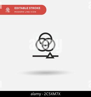 RGB-Symbol für einfache Vektorgrafik. Illustration Symbol Design Vorlage für Web mobile UI Element. Perfekte Farbe modernes Piktogramm auf bearbeitbaren Strich. RGB-Symbole für Ihr Geschäftsprojekt Stock Vektor
