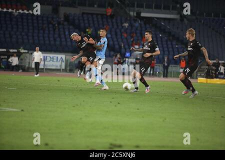 Italien. Juli 2020. Im Stadio Olimpico von Rom, AC. Mailand schlug SS. Lazio 3-0 für das 30. Spiel der italienischen Serie A. in diesem Bild (Foto von Paolo Pizzi/Pacific Press) Quelle: Pacific Press Agency/Alamy Live News Stockfoto