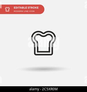 Einfaches Vektorsymbol Brot. Illustration Symbol Design Vorlage für Web mobile UI Element. Perfekte Farbe modernes Piktogramm auf bearbeitbaren Strich. Brot-Symbole für Ihr Geschäftsprojekt Stock Vektor
